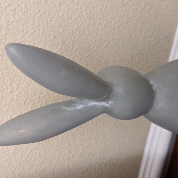 Bunny Figurine 10" Rabbit Decor Hare Spring Forest Animals Easter Gray Tall - Picture 6 of 8